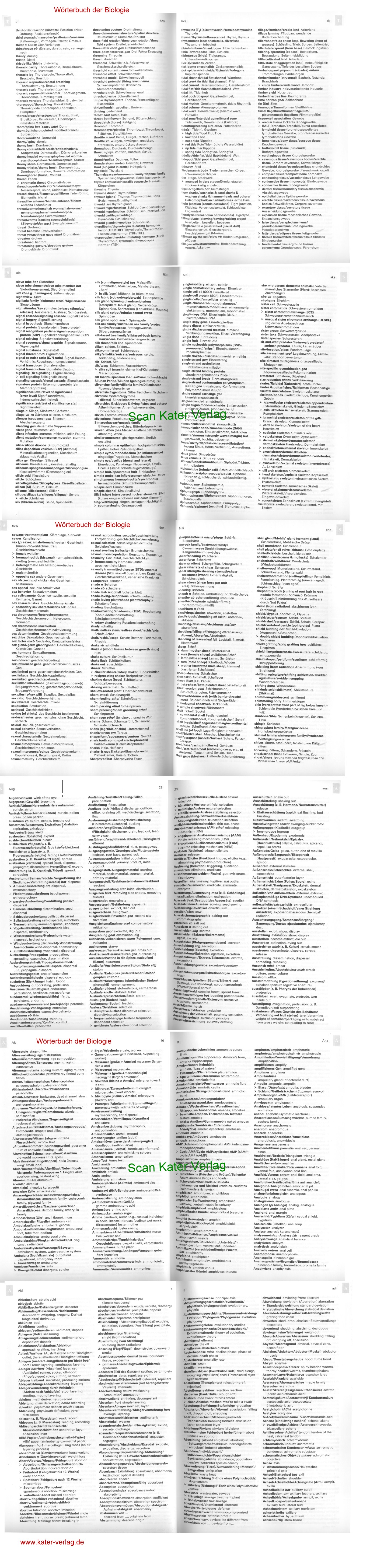 Cole: Wörterbuch der Biologie DE-EN, EN-DE