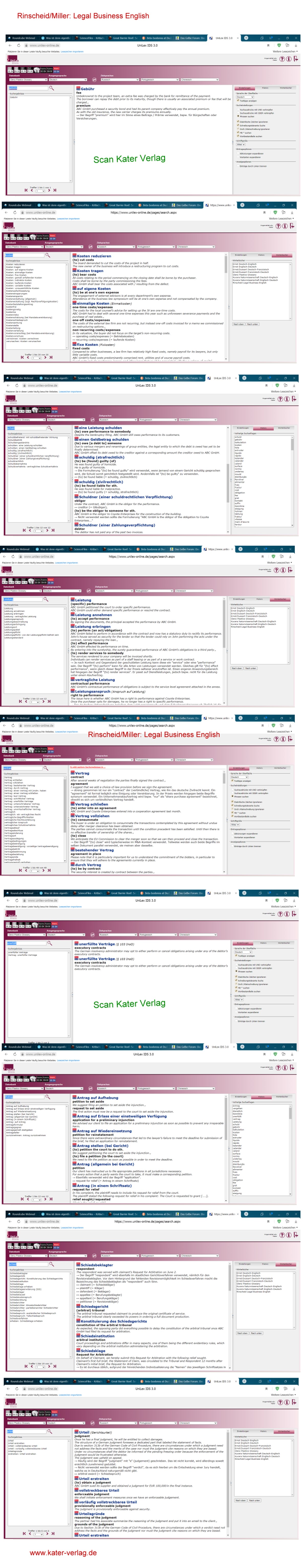 Rinscheid/Miller: Legal Business English ONLINE DE-EN